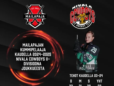 Mailapaja kummipelaaja Nivala Cowboys