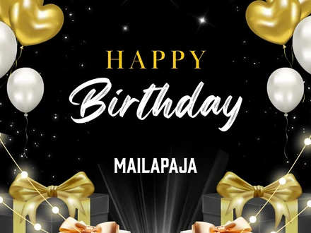 Black Gold Happy Birthday Instagram Post